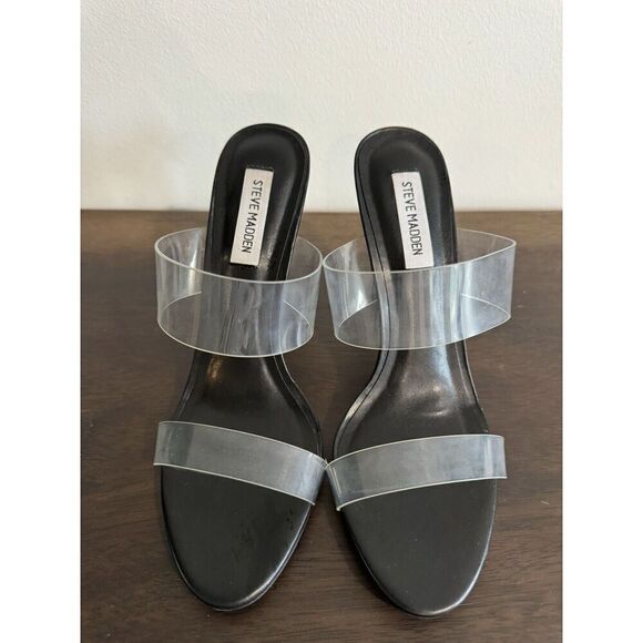 Women’s Heels Steve Madden Clarabeth Heeled Sandals 9.5‎ Heels Shoes Black - Picture 2 of 5